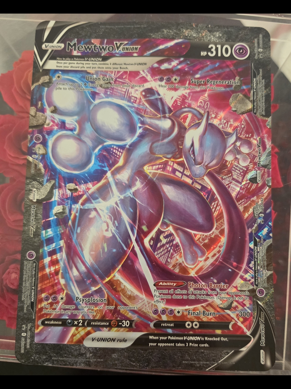 Pokemon Jumbo Card Set- Mewtwo & Pikachu V-Union & Pikachu V